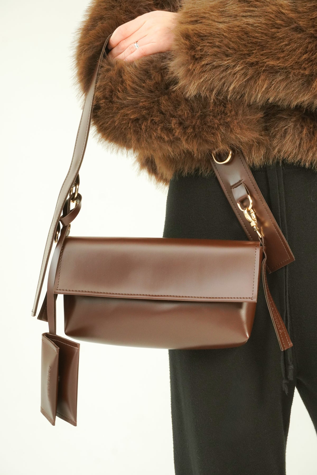 Mini dark brown bag
